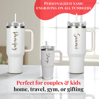 Custom Name Engraved –Family Tumbler Set | Trio Gift Set