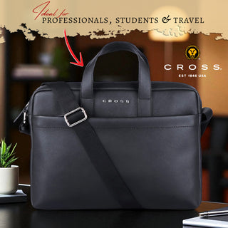 Premium Cross Laptop Sleeve With Luggage Strap & Handle.