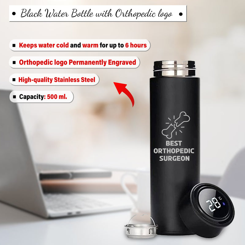 Orthopedic Combo-  Bottle & Diary with Orthopedic Logo & Pen Engraved with 'Best Orthopedic Surgeon' Engraved.