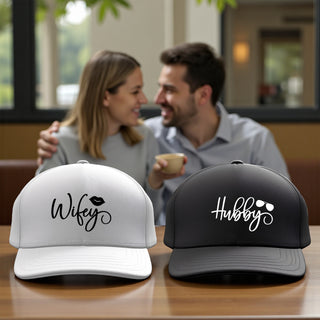 Husband & Wife Matching Caps – Couple Hats for Travel & Photoshoot