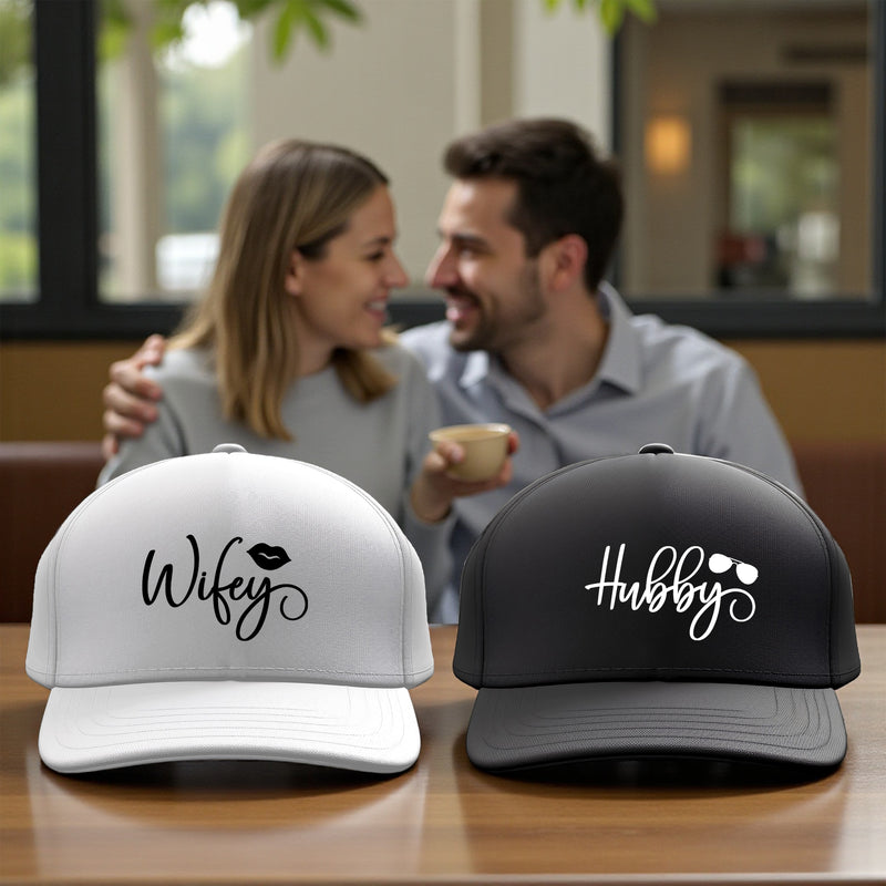 Husband & Wife Matching Caps – Couple Hats for Travel & Photoshoot