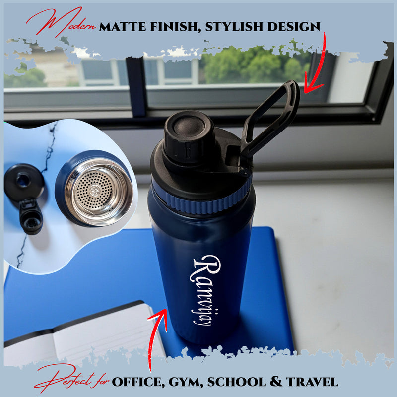 Customized Steel Water Bottle 800 ml – Custom Name