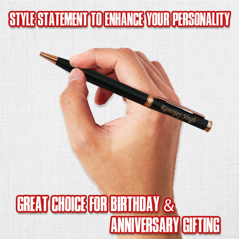 Personalized Copper Pen with Wooden Box.