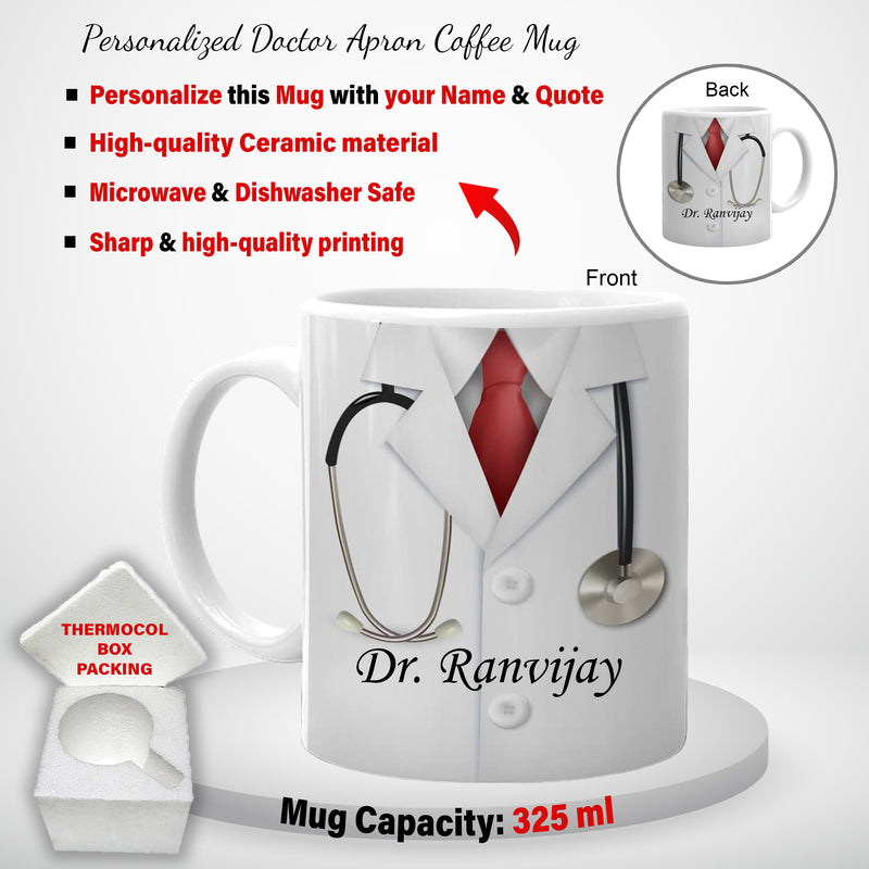 Doctor's Drinkware Combo: Custom Bottle & Mug with Doctor Logo.