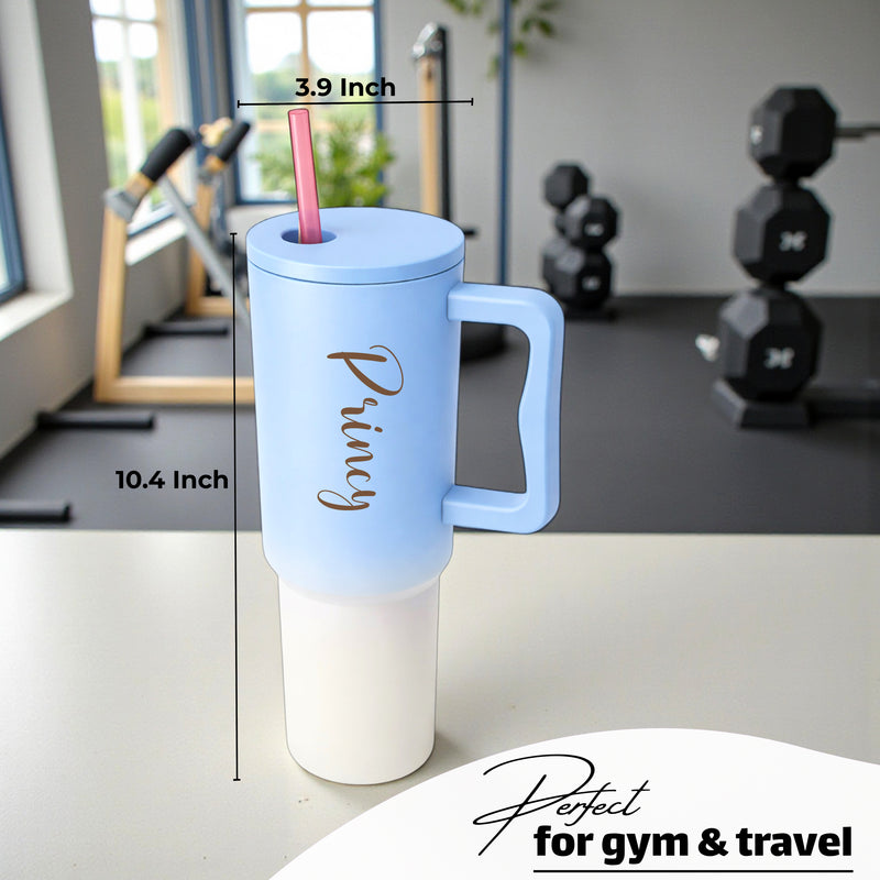 Customized Premium Stainless Steel Straw Tumbler (1200 ml) | Personalized Gift