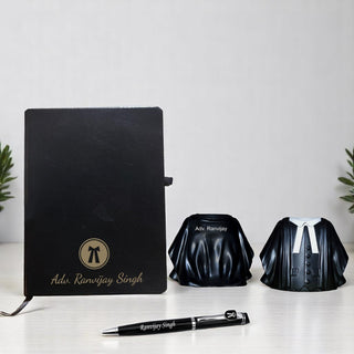 Advocate Desk Set - Coat Pen Stand, Pen & A5 Diary