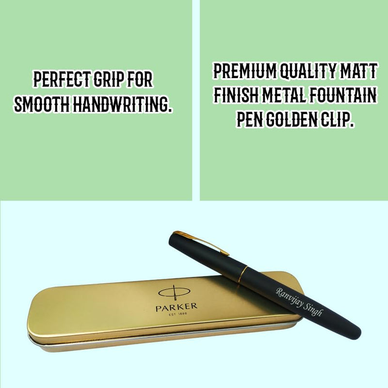 Personalized Parker Fountain Pen with Name Engraved.