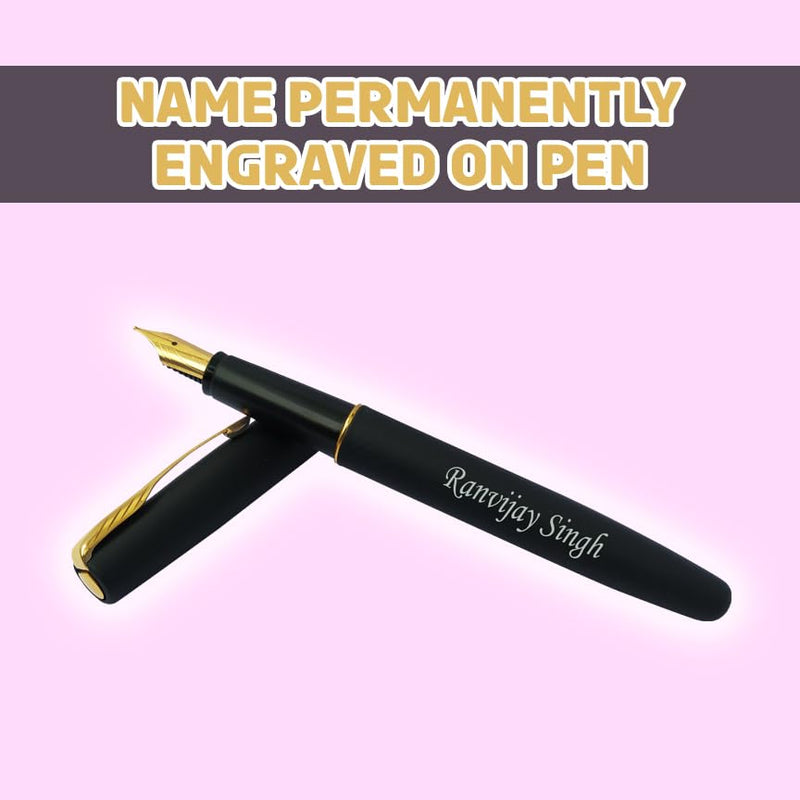 Personalized Parker Fountain Pen with Name Engraved.