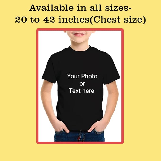 Personalized T-Shirt with Photo, Text, Quote, Wishes Printed for Your Kid