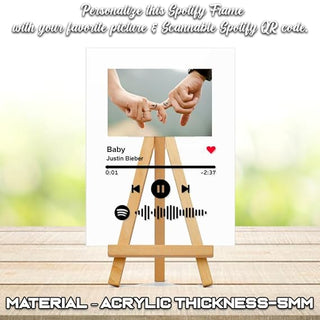 Acrylic Spotify Photo Printed Frame.