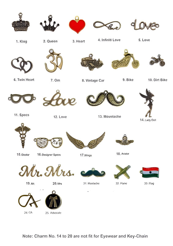 Personalized Leather Eyewear Case For Men/Women with Name & Charm.