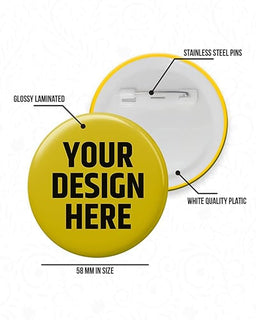 Customized Round Shape button Badge with your photo or design printed.