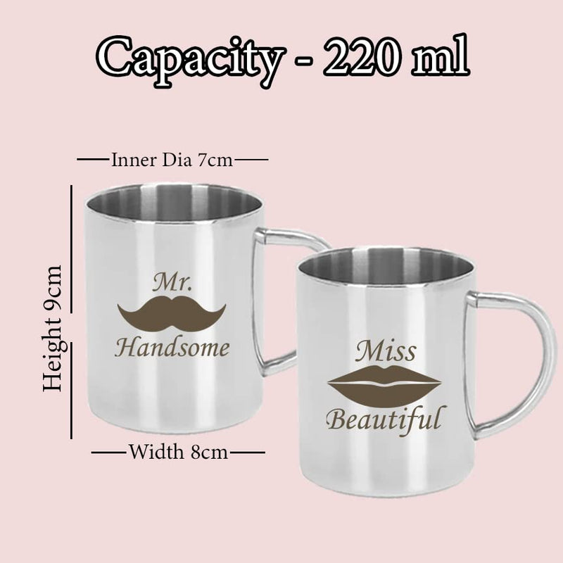 Bhaiya Bhabhi-Steel Mug Set.