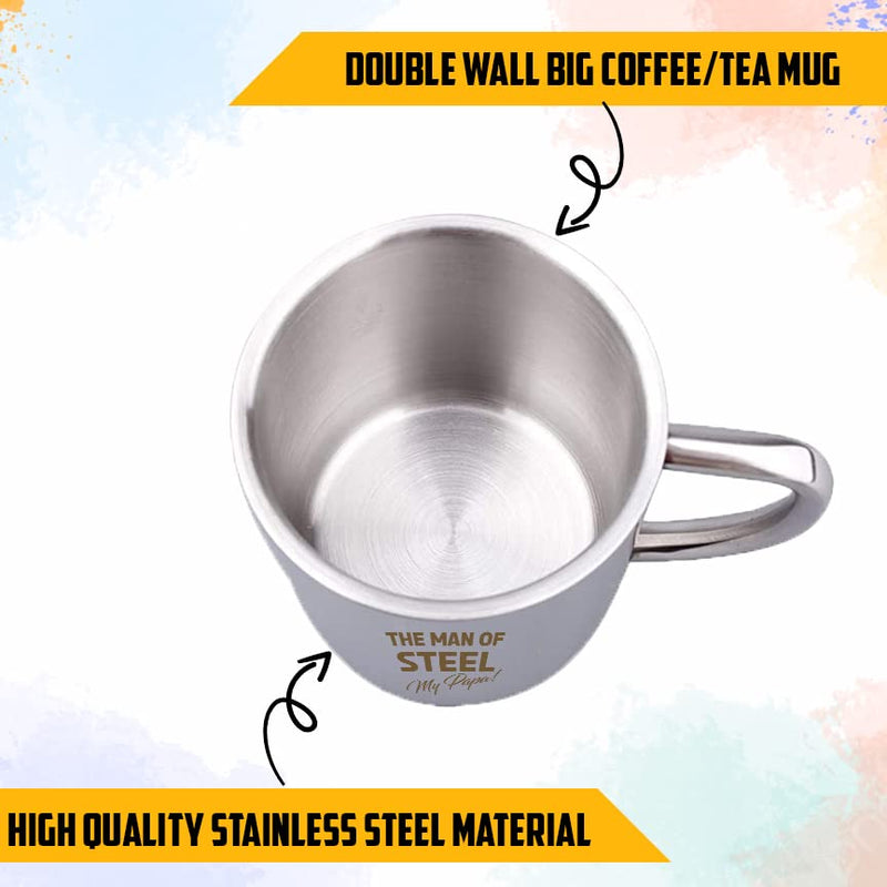 Stainless Steel Coffee Mug & Keychain