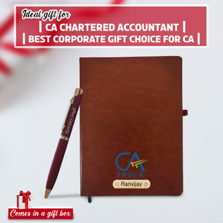 CA Gift Set: Pen & Diary with Name