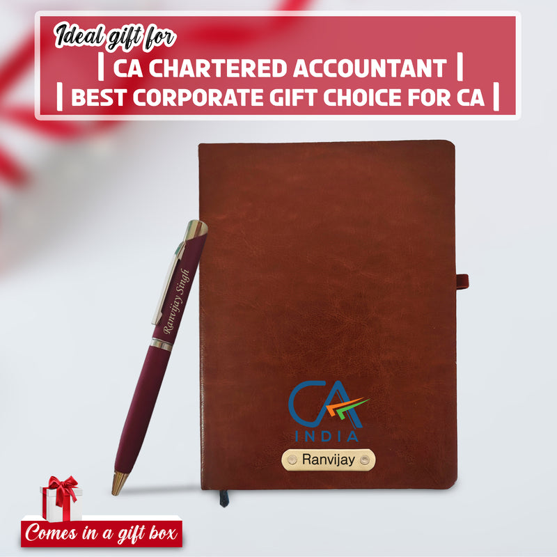 CA Gift Set: Pen & Diary with Name
