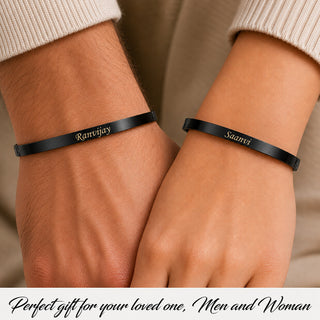 Customized Lock Kada Bracelet - Custom Name Engraved