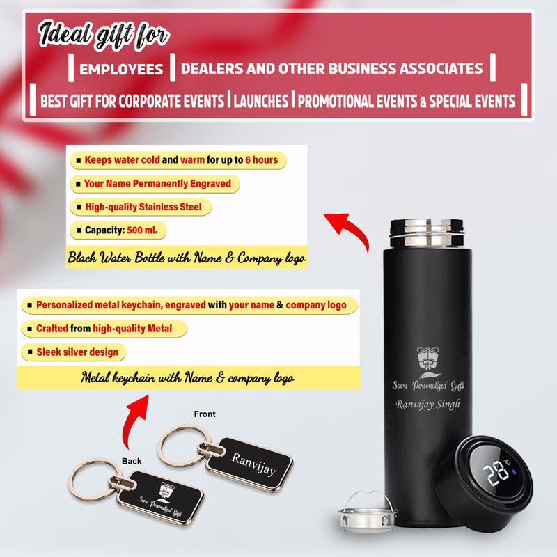 Custom Corporate Gift Set - Pen, Keychain, Bottle, Diary, Mouse Pad & T-Shirt.