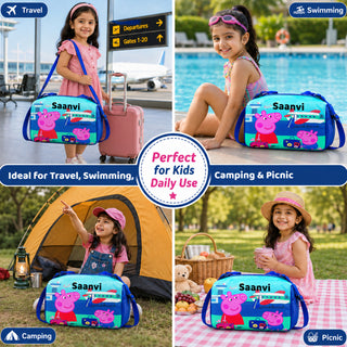 Kid's Travel Duffle Bag with Name Printed - Duffle Bag for Kids