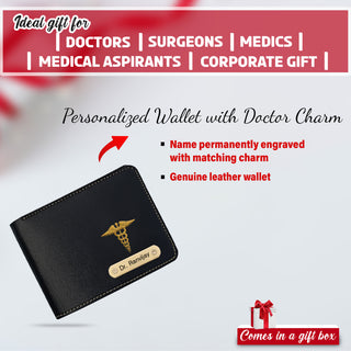 Customized Doctor's Gift Set: Custom Keychain, Bottle, Pen, Wallet & Diary