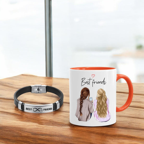 Ceramic Mug & Gym Shaker Set - Gifts for Friends on Friendship Day