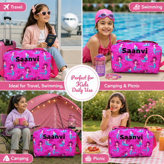 Kid's Travel Duffle Bag with Name Printed - Duffle Bag for Kids