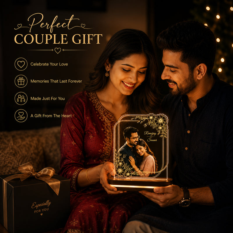 Customized HD UV Printed Photo Acrylic LED Photo Frame 6x8 Inch.