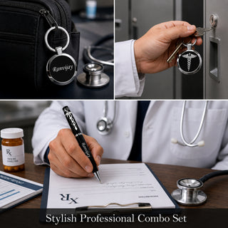Customized Doctor Pen & Keychain Set.