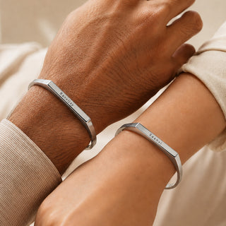 Customized Stainless Steel Kada Bracelet - Engraved Name Armlet for Men & Women.