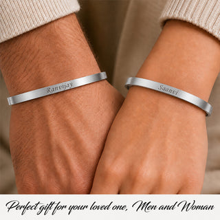 Customized Lock Kada Bracelet - Custom Name Engraved