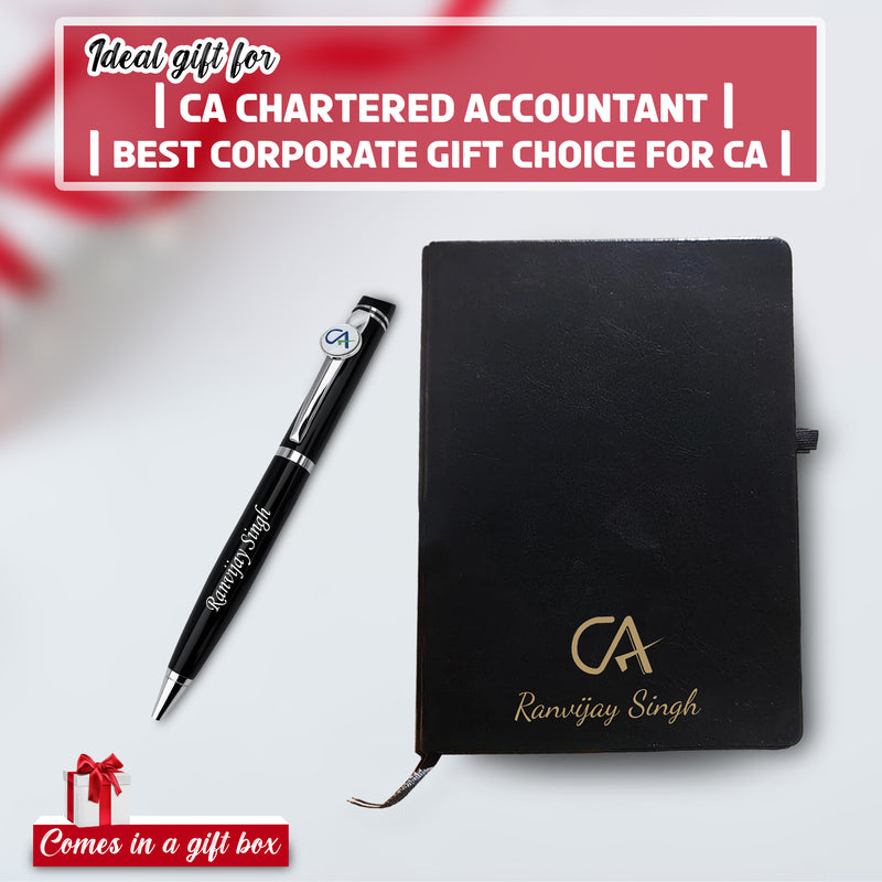 CA Gift Set: Pen & Diary with Name