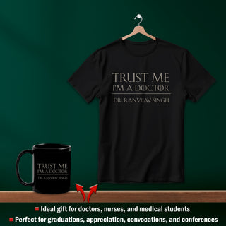 Personalized Doctor Gift Set – Custom Name Printed T-Shirt & Mug for Medical Professionals