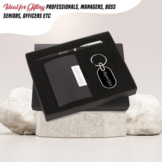 Pen, Keychain & Card Holder with Name & Message Engraved – Ideal Corporate Gift