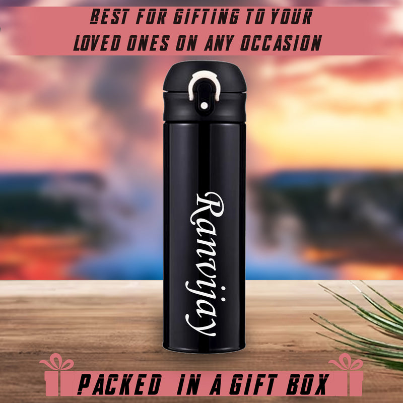 Personalized Insulated Stainless Steel Flask with Engraved Name