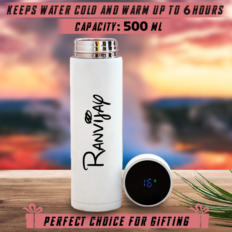 Personalized White Temperature Bottle with Photo