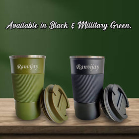 Personalized Insulated Steel Big Tumbler With Name Engraved.