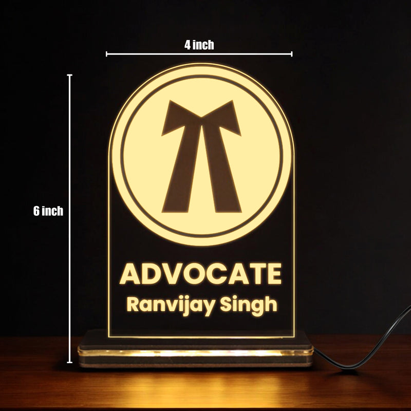 Customized Advocate LED Desk Lamp with Name & Advocate Symbol