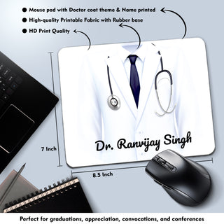 Customized Doctor Gift Set – Printed Bottle, Mug & Mouse Pad with Custom Name | Gifts for Doctors India