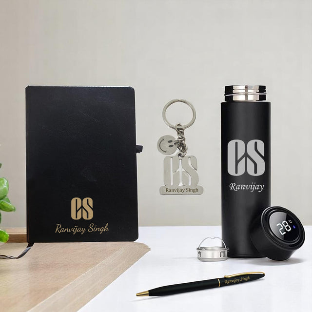 CS Essentials Kit: Keychain, Black Bottle, Pen & Diary.
