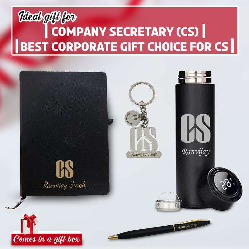 CS Essentials Kit: Keychain, Black Bottle, Pen & Diary.