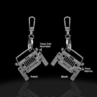 Personalized Stainless Steel Bike & Car Keychain with Name Engraved - Unique Gift for Birthdays for Car/Bike Lovers.