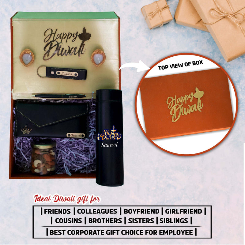 Diwali Gift Set for Women – Clutch, Keychain, Pen & Bottle