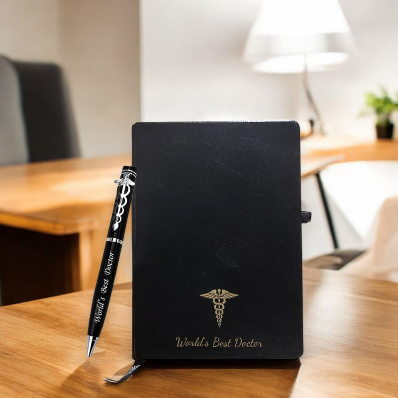 Doctor's Gift Combo- Premium Doctor Pen and Faux Leather Diary