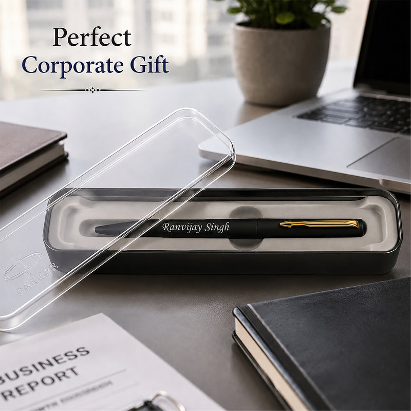 Customized Parker Ball Point Pen with Name Engraved.