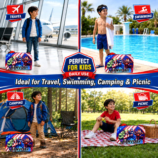 Kid's Travel Duffle Bag with Name Printed - Duffle Bag for Kids