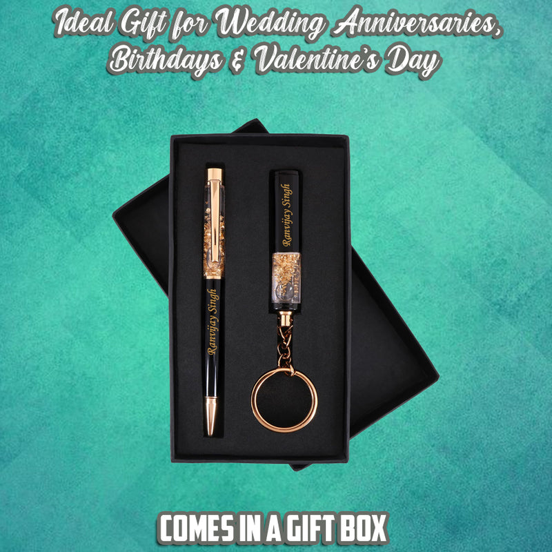 Custom Engraved Pen & Keychain Gift Set.