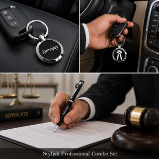 Customized Advocate Pen & Keychain Set.