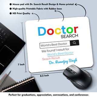Customized Doctor Gift Set – Printed Bottle, Mug & Mouse Pad with Custom Name | Gifts for Doctors India