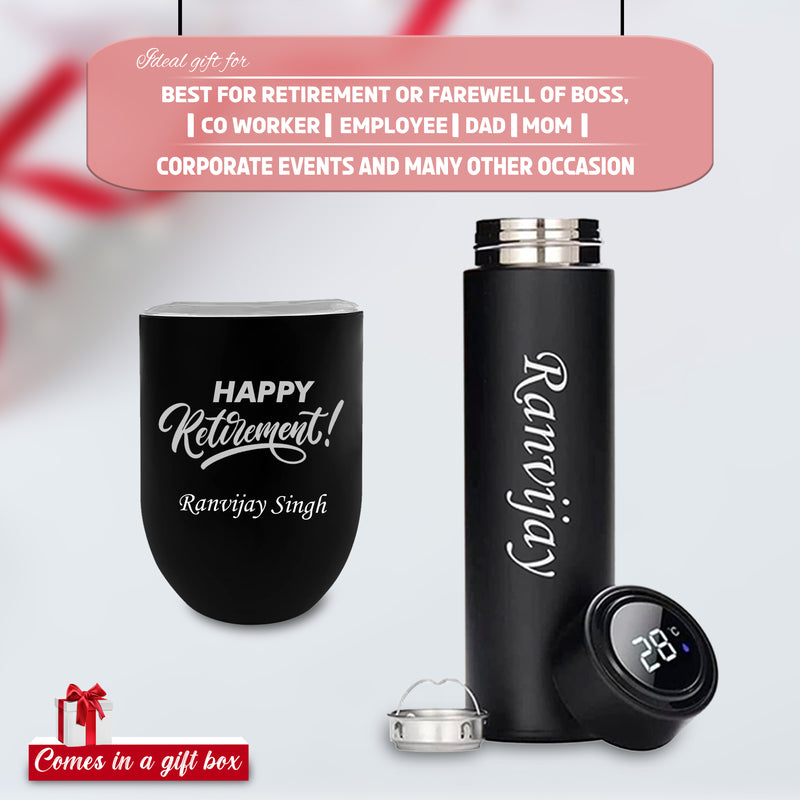 Retirement Gift Set – Black Bottle & Travel Mug