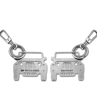 Personalized Stainless Steel Bike & Car Keychain with Name Engraved - Unique Gift for Birthdays for Car/Bike Lovers.